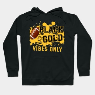 Black Gold Game Day For High School Football Group Fans Hoodie